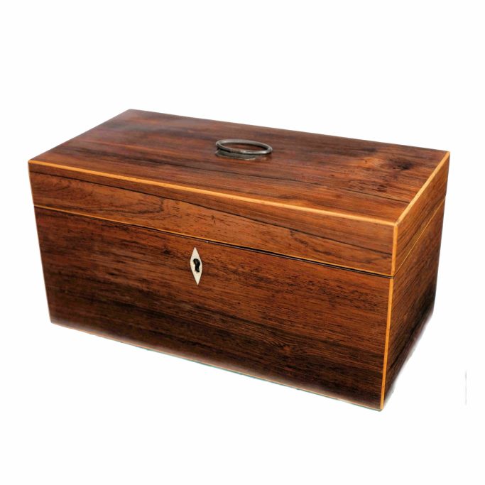 Find an antique Georgian rosewood tea chest for sale.
