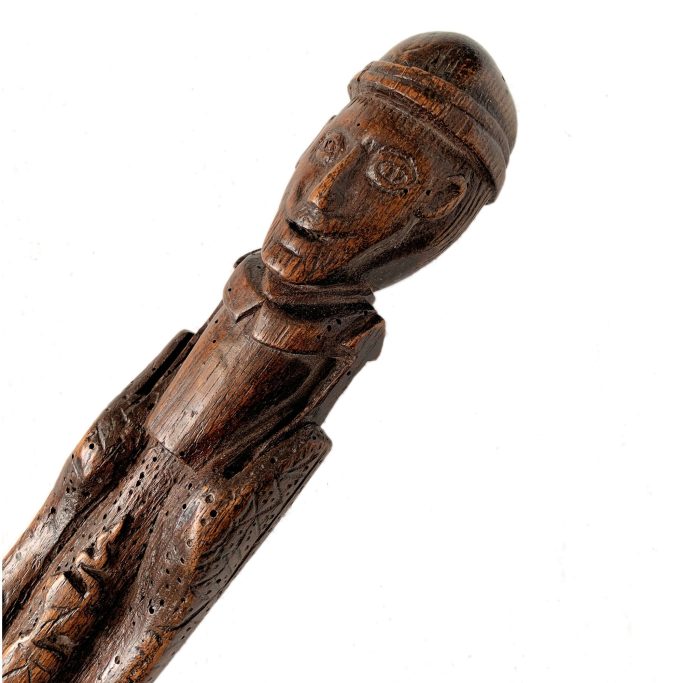 Find a rare 17th century carved walking stick for sale
