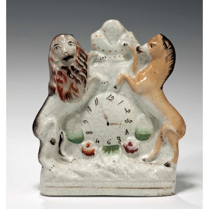 Find antique Staffordshire Coat of Arms figure for sale