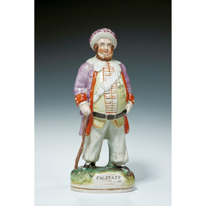 Find an Antique Victorian Staffordshire figure of Falstaff for sale