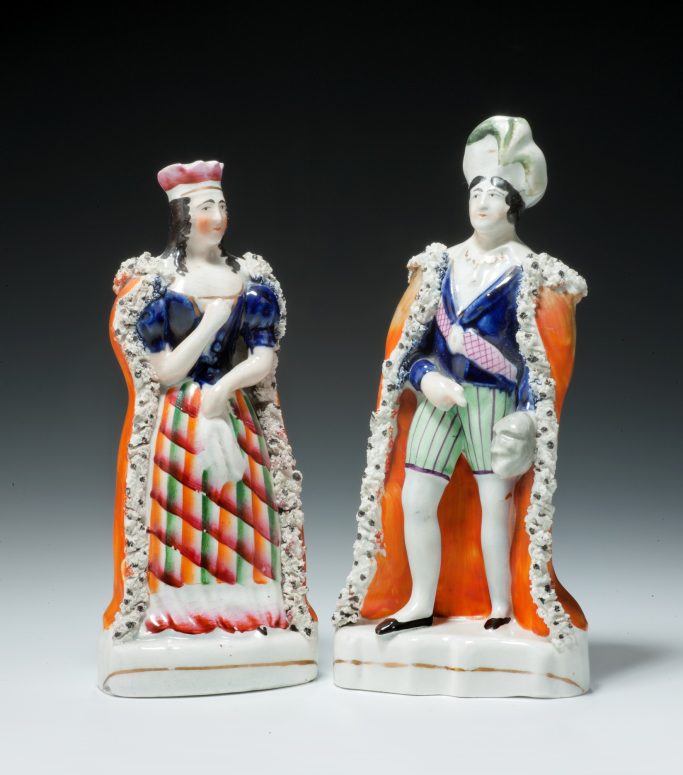 Search for pair of Staffordshire figures of Hamlet and Lady MacBeth 