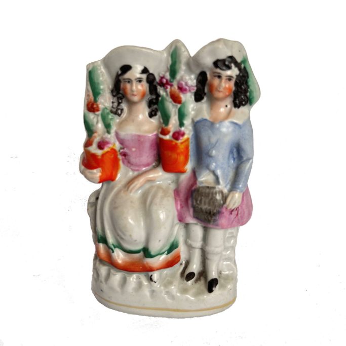 Find antique miniature Staffordshire figures for sale.