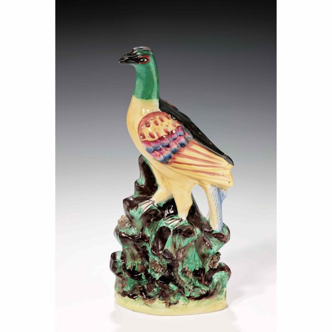 Find Staffordshire figure of an exotic bird for sale