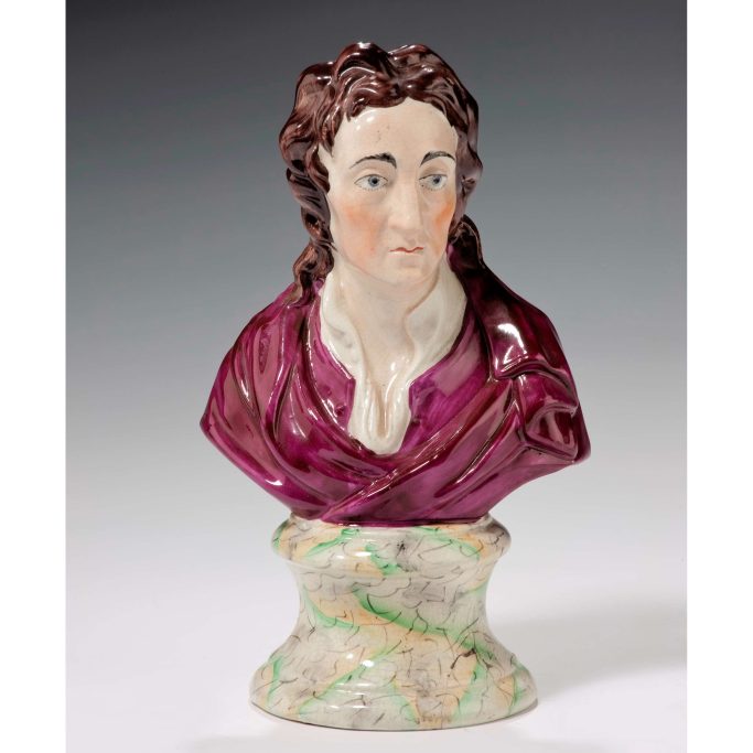 Find Staffordshire figure of a bust of Matthew Prior for sale