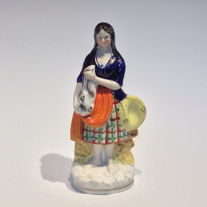 FInd decorative Staffordshire figures with animals for sale.