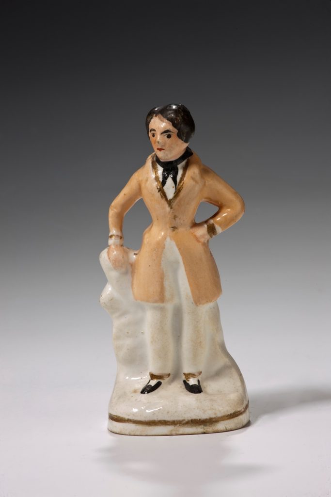 Find antique Staffordshire figure of a politician or actor for sale.