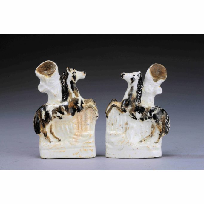 Find some Staffordshire figures of   small horses for sale