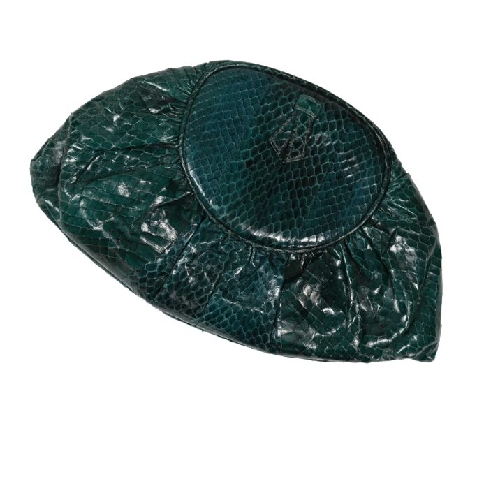 Search for a vintage ladies green snake skin clutch handbag for sale
