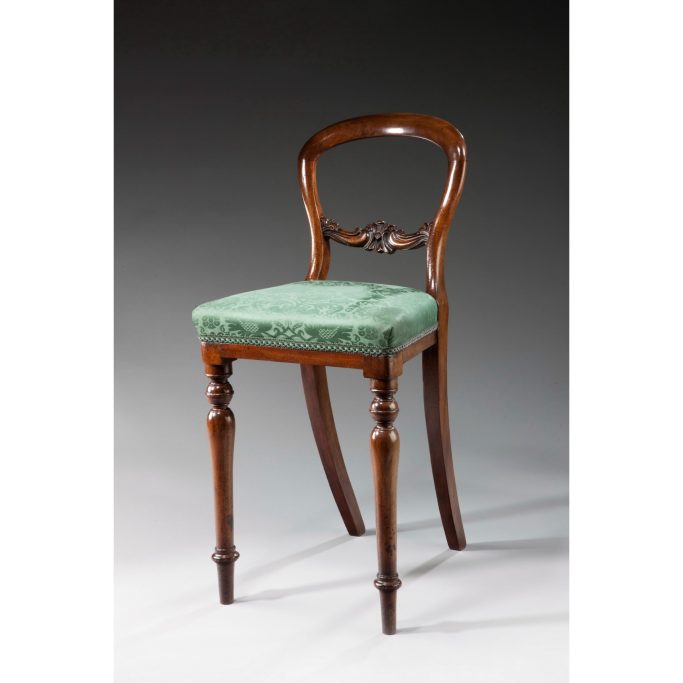 Search for an antique mahogany child's dining chair for sale.