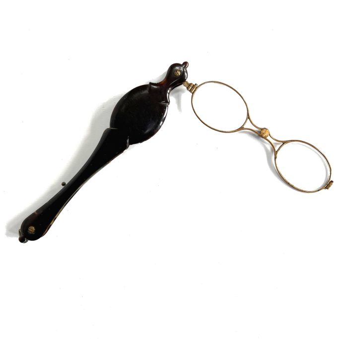 Search for a pair of folding lorgnette spectacles for sale.